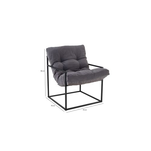 Mono BlackGrey 1-Seat Sofa slika 4