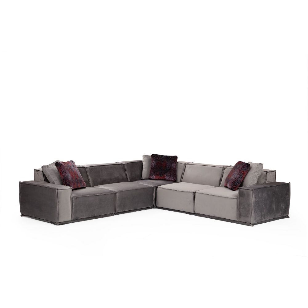 Lego Corner 3 (L1-O1-C-O1-1R) Sivi Kutni Sofa slika 3