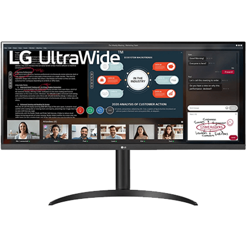 LG 34WP500-B 34" IPS UltraWide FHD 2560x1080@75Hz, 21:9, 1000:1, 5ms, 250 cd/m², 178°/178°, 2 HDMI, AMD FreeSync, VESA 100x100mm, Tilt, Black, 3yw slika 1