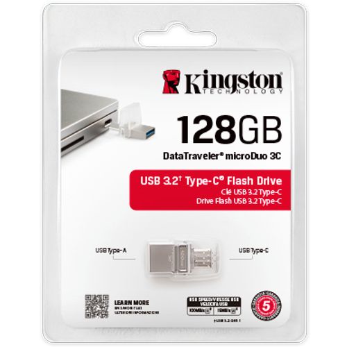 USB memorija KINGSTON DTDUO3C 128GB microDuo 3.1 bezbojna slika 3