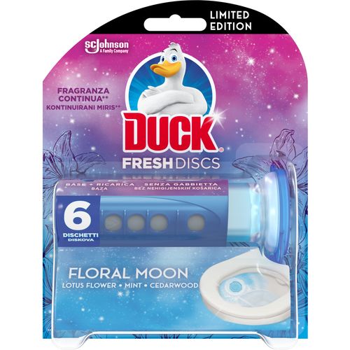 Duck Fresh Discs gel za čišćenje i osvježavanje WC školjke Floral Moon slika 1