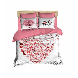 Set Posteljine 183 White Pink Double