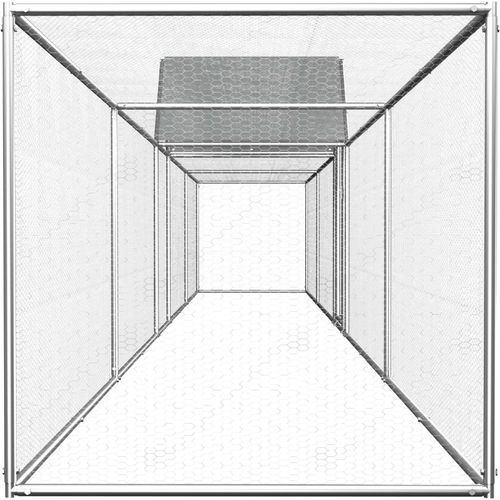 Kokošinjac od pocinčanog čelika 9 x 1 x 1,5 m slika 3