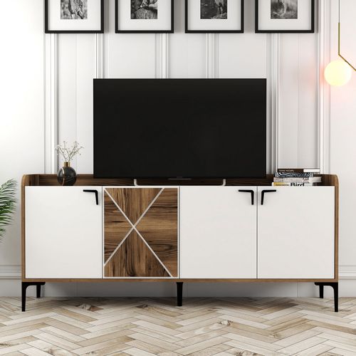 Woody Fashion Komoda VENEDIK WHITE, Venedik - Walnut, White slika 5