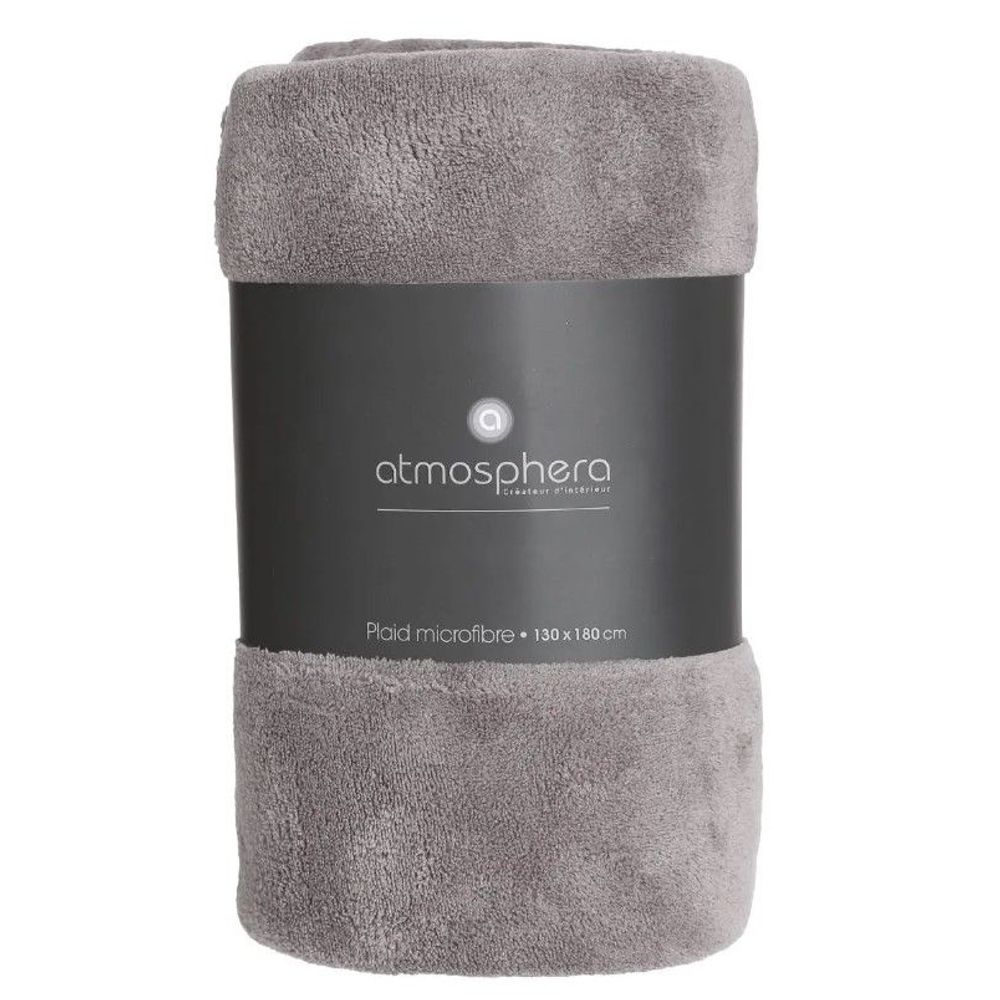 ATMOSPHERA deka mikrofiber - siva - 130x180 cm slika 3