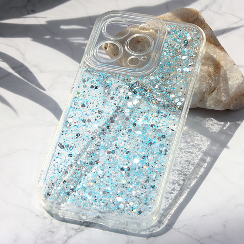 Maska Glitter za iPhone 15 Pro 6.1 plava slika 1