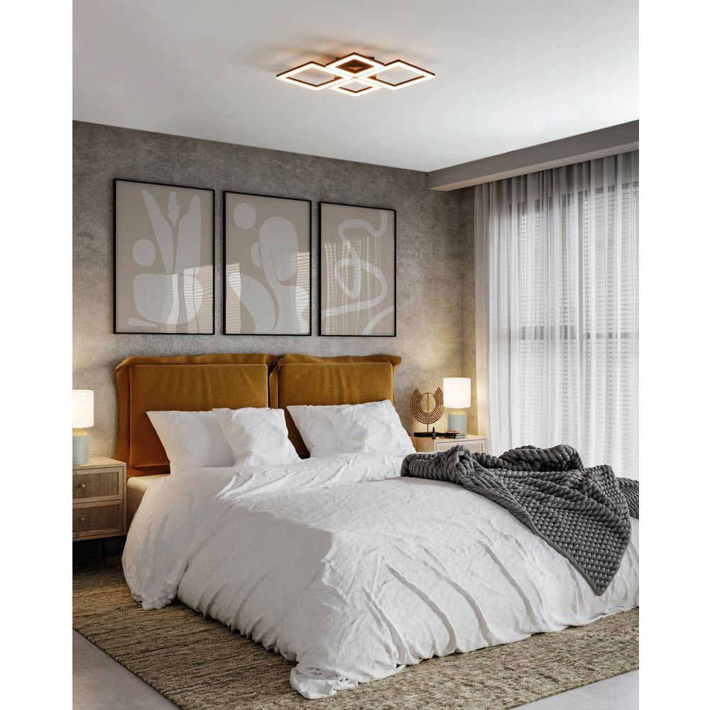 Eglo stropna/zidna LED lampa 'Paranday-Z', 42W, dimabilna, bijela/crna slika 6