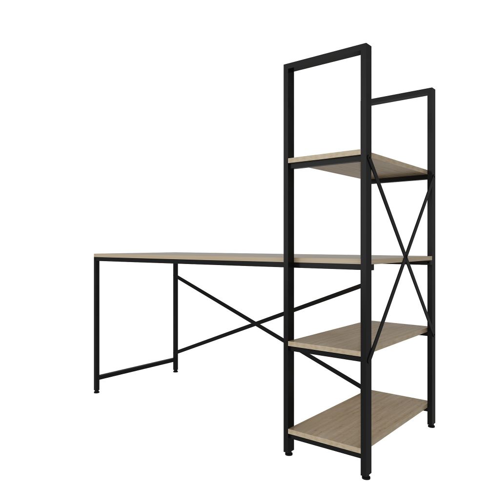 Centile Oak Crni Radni Sto slika 6