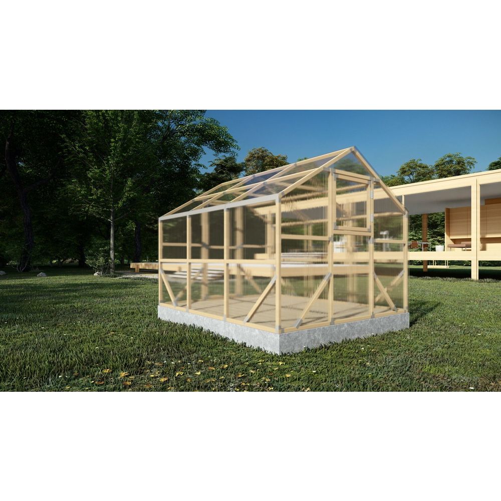 Drveni plastenik CASA M 2.6m x 3m, polykarbonat 4mm slika 5