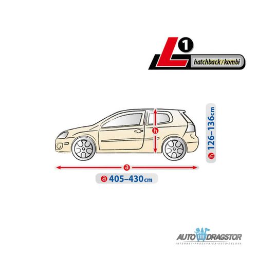 CERADA ZA AUTOMOBIL L1 HATCHBACK/KARAVAN,VODOOTPOTNA,OTPORNA NA UV ZRAKE,D 405-430CM,V 126-136CM slika 5