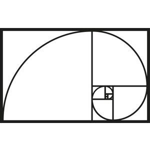 Wallity Metalna zidna dekoracija, Golden Ratio