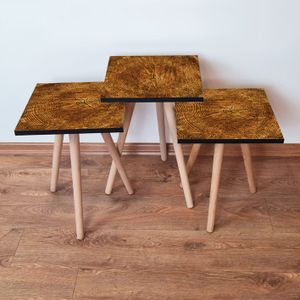 Nesting Table Set (3 komada) - Boja: Braon