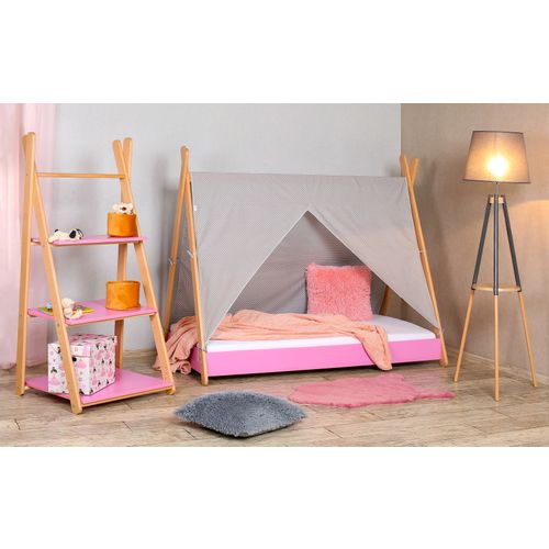 Krevet sa nadstrešnicom i dušekom 180x80cm TIPI - ROZE slika 1