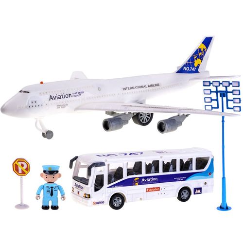 Veliki putnički avion s autobusom i dodacima slika 3