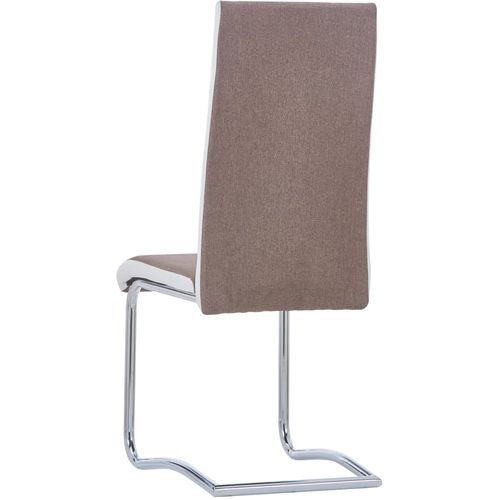 Konzolne blagovaonske stolice od tkanine 2 kom smeđe slika 13