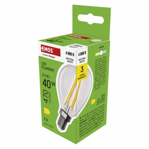 Led sijalica Filament Mini Globe 3,4W(40W) 470lm E14 NW Emos ZF1D23 slika 1