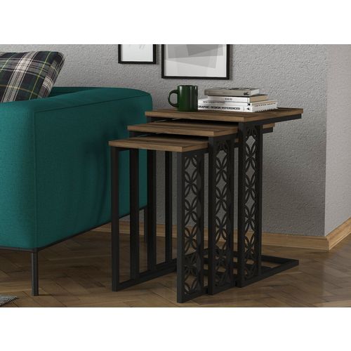 Klark - Walnut Walnut Nesting Table (3 Pieces) slika 1