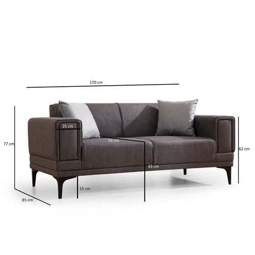 Horizon - Dark Grey Dark Grey 2-Seat Sofa slika 7