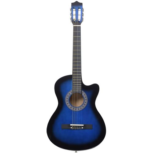 Klasična gitara Western s prorezom i 6 žica plava 38 " slika 2