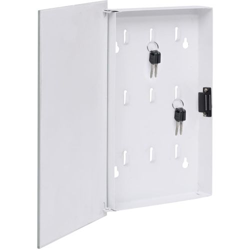Kutija za ključeve s magnetnom pločom bijela 30 x 20 x 5,5 cm slika 2