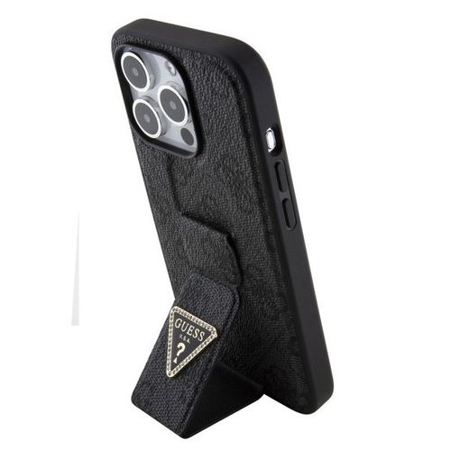 GUESS maska za iPhone 15 Pro GRIPSTAND  4G TRIANGLE STRASS BLACK slika 2