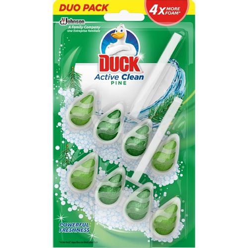 Duck® Active Clean osvježivač za WC školjku duplo pakiranje miris pine 2x38,6g slika 1