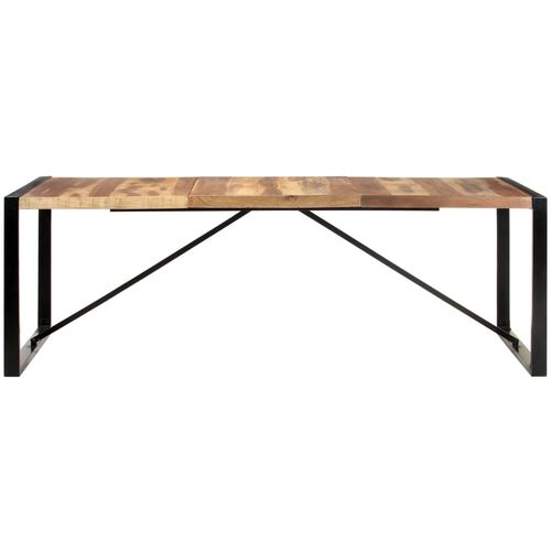 Blagovaonski stol 220 x 100 x 75 cm od masivnog drva i šišama slika 3