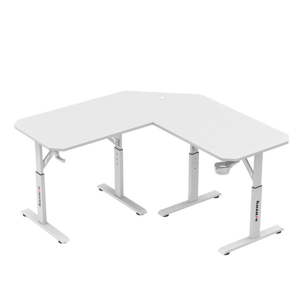Hero 7.3 Bijeli podesivi kutni stol za igranje 140 cm slika 2