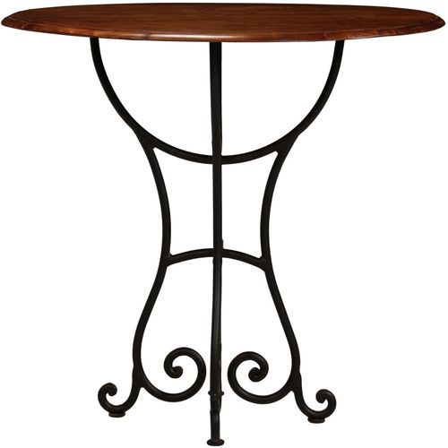 Blagovaonski stol 80x76 cm bagremovo drvo s premazom boje meda slika 16