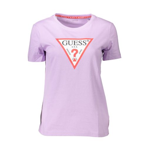 GUESS JEANS WOMEN'S SHORT SLEEVE T-SHIRT PURPLE slika 1