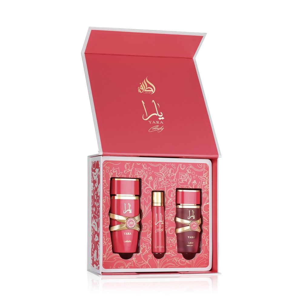Lattafa Yara Candy EDP 100 ml + EDP Mini 12 ml + Hair Mist 50 ml slika 4