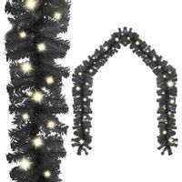Božićna girlanda s LED svjetlima 10 m crna
