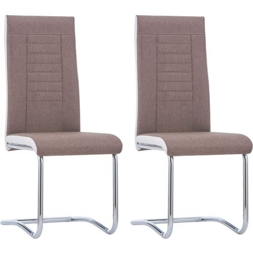 Konzolne blagovaonske stolice od tkanine 2 kom smeđe slika 1