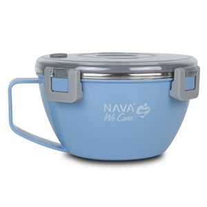 NAVA INOX OKRUGLA KUTIJA ZA HRANU "WE CARE" PLAVA 850ML 