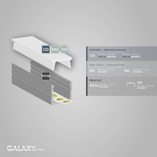 Galaxy Profiles  8101050    profil              aluminij  (D x Š x V) 2000 x 9 x 10 mm    1 St. slika 2