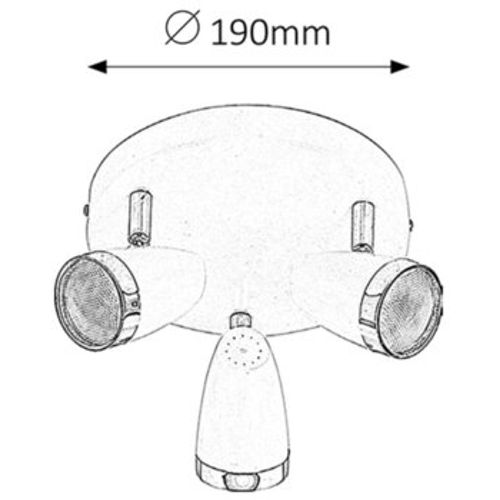 Rabalux Karen spot LED 3x4W bela/hrom Spot rasveta slika 4