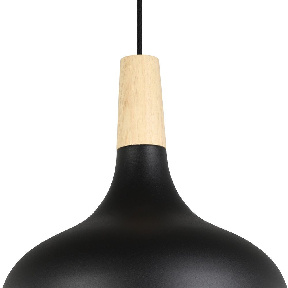 Eglo visilica 'SABINAR' - E27, promjer 280 mm, crna/drvo slika 3