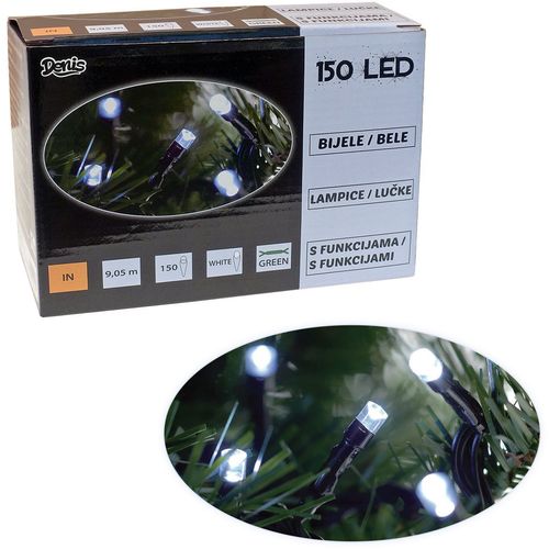 150 LED, lampica, bijelo svjetlo, 8 funkcija slika 1