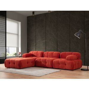 Woody Fashion Kutna garnitura Doblo 3 Seater with Pouffe ( L1-O1-1R-Pouffe) - crvena