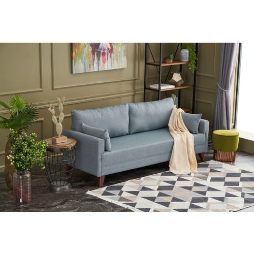 Atelier Del Sofa Trosjed, Plava, Bella Soft Üçlü Koltuk - Blue slika 2