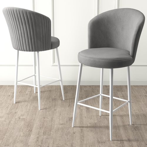 Fora - Grey, White Grey
White Bar Stool Set (2 Pieces) slika 2