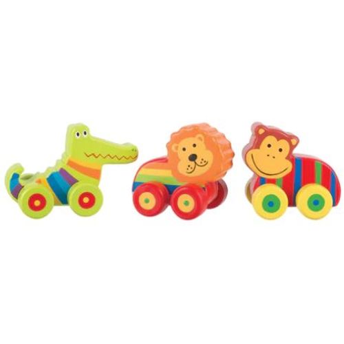 Orange tree toys Drveni set vozalica- 3 životinje iz džungle slika 1