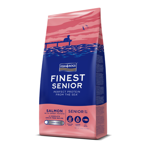 Fish4Dogs Finest SENIOR Salmon & Sweet potato, large kibble - Losos i batat, veliko zrno, 6 kg slika 1