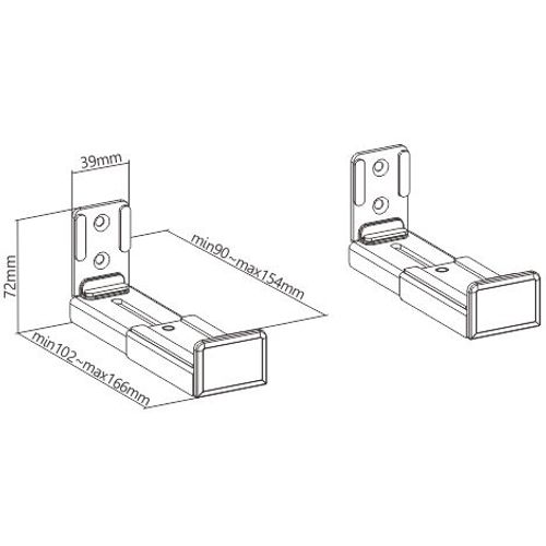 Kettz univerzlani nosači za Soundbar  NSB-K76 slika 5