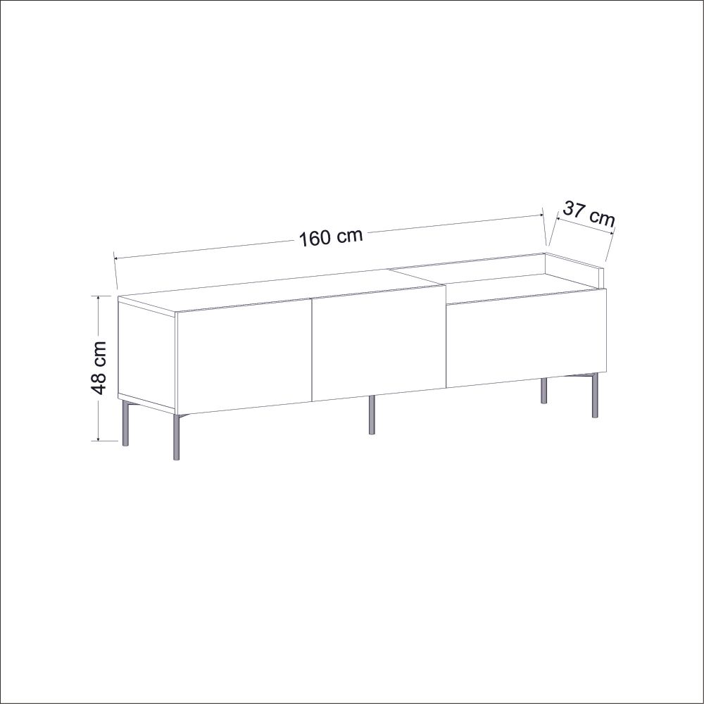 TV Stalak Mia - Antracit slika 11