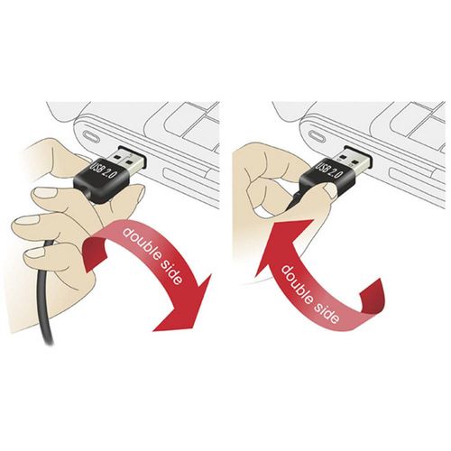 Delock USB 2.0 priključni kabel [1x muški konektor USB 2.0 tipa a - 1x muški konektor USB 2.0 tipa mini b] 3.00 m crna utikač primjenjiv s obje strane, pozlaćeni kontakti, UL certificiran USB 2.0 priključni kabel [1x USB 2.0 utikač A - 1x USB 2.0 utikač Mini-B] 3 m crni pozlaćeni kontakti Delock slika 3