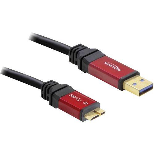 Delock USB 3.0 priključni kabel [1x USB 3.2 gen. 1 utikač A (USB 3.0) - 1x USB 3.2 gen. 1 utikač Micro B (USB 3.0)] 5.00 m crvena, crna pozlaćeni kontakti, UL certificiran Delock USB kabel USB 3.2 gen. 1 (USB 3.0) USB-A utikač, USB-Micro-B 3.0 utikač 5.00 m crvena, crna pozlaćeni kontakti, UL certificiran 82763 slika 1