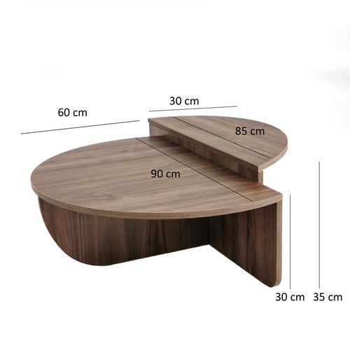 Podium - Walnut Walnut Coffee Table slika 16