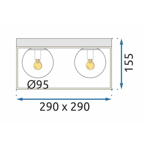 Plafonjera Gold White APP1168-4C slika 7