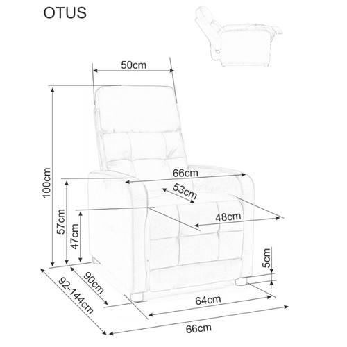 Fotelja Otus - Bež slika 2